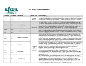 Fall 2014 ETEAL Funded Initiatives