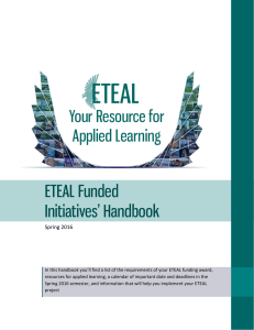 ETEAL Funded Initiatives’ Handbook Spring 2016