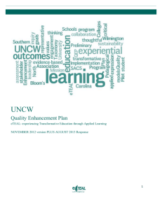 UNCW Quality Enhancement Plan