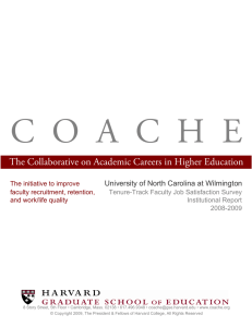 C  O  A  C  H ... The Collaborative on Academic Careers in Higher Education