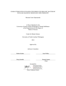 CHARACTERIZATION OF RAINWATER DISSOLVED ORGANIC MATTER BY NUCLEAR MAGNETIC RESONANCE SPECTROSCOPY