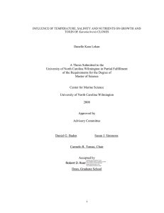 Danelle Kara Lekan A Thesis Submitted to the