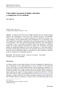 Value-added assessment in higher education: a comparison of two methods