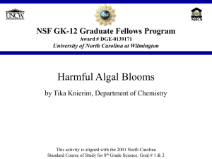 Harmful Algal Blooms NSF GK-12 Graduate Fellows Program
