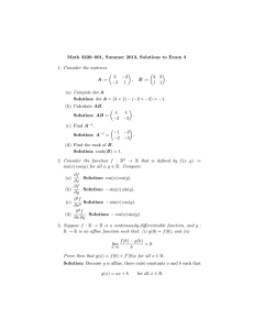 Math 3220–001, Summer 2013, Solutions to Exam 3 3