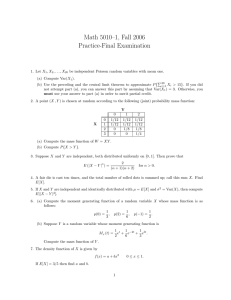 Math 5010–1, Fall 2006 Practice-Final Examination