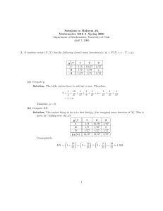 Solutions to Midterm #4 Mathematics 5010–1, Spring 2006 April 7, 2006