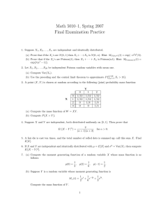 Math 5010–1, Spring 2007 Final Examination Practice