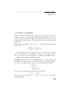 Lecture 2 1. Properties of probability