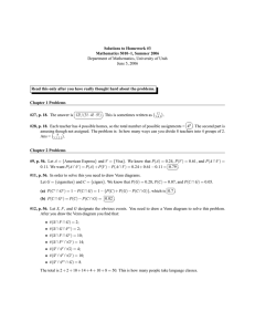 Solutions to Homework #3 Mathematics 5010–1, Summer 2006