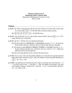 Solutions to Homework #1 Mathematics 5010–1, Summer 2006 May 24, 2006