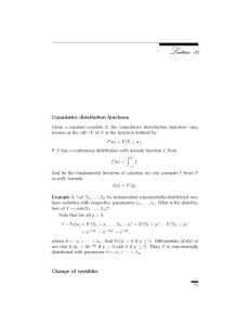 Cumulative distribution functions