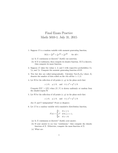 Final Exam Practice Math 5010-1; July 31, 2015