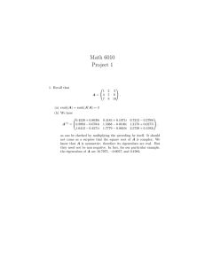 Math 6010 Project 1