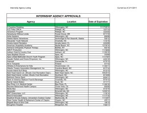 INTERNSHIP AGENCY APPROVALS Agency Location Date of Expiration