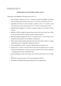 Following are the highlights of Economic Survey 2011-12 :