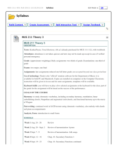 Syllabus MUS 211 Theory 3