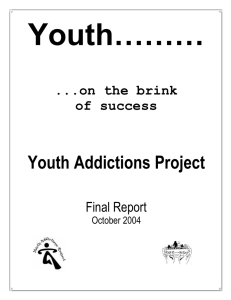 Youth………  Youth Addictions Project ...on the brink