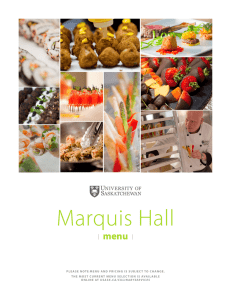Marquis Hall menu
