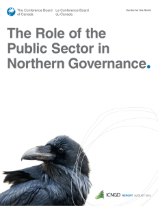 . The Role of the Public Sector in Northern Governance