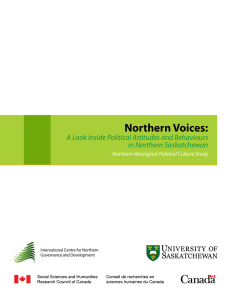 Northern Voices: A Look Inside Political Attitudes and Behaviours in Northern Saskatchewan