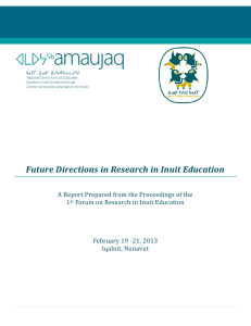 Future Directions in Research in Inuit Education