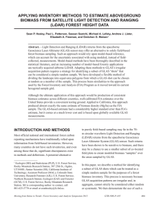 APPLYING INVENTORY METHODS TO ESTIMATE ABOVEGROUND (L