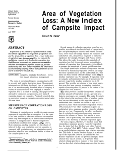 Area of Vegetation Loss: A New of Campsite Impact Index