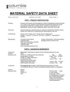 MATERIAL SAFETY DATA SHEET  PART I:  PRODUCT IDENTIFICATION