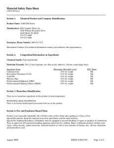 Material Safety Data Sheet  Section 1. Chemical Product and Company Identification