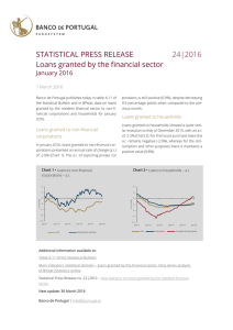 STATISTICAL PRESS RELEASE        ... Loans granted by the financial sector January 2016 1 March 2016