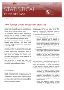 New foreign direct investment statistics
