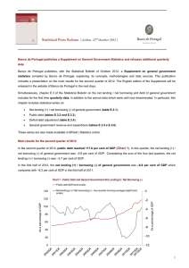 | Statistical Press Release Lisboa, 22