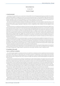 Bank Lending Survey Results for Portugal I. Overall assessment October 2009