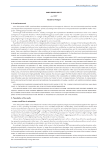 BANK LENDING SURVEY Results for Portugal I. Overall assessment April 2007