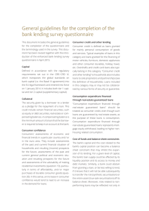 General guidelines for the completion of the bank lending survey questionnaire