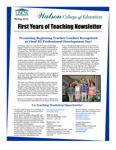 Promising Beginning Teacher Leaders Recognized at Final BT Professional Development Day!