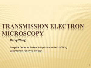 TRANSMISSION ELECTRON MICROSCOPY Danqi Wang