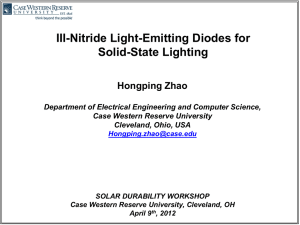 III-Nitride Light-Emitting Diodes for Solid-State Lighting Hongping Zhao