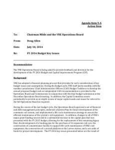 Agenda Item 9-A Action Item To: Chairman Milde and the VRE Operations Board