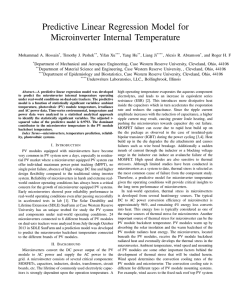 Predictive Linear Regression Model for Microinverter Internal Temperature
