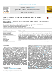 Dielectric response variation and the strength of van der Waals interactions ,