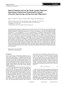 Optical Properties and van der Waals–London Dispersion