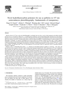 Novel hydrofluorocarbon polymers for use as pellicles in 157 nm