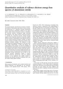 Quantitative analysis of valence electron energy-loss spectra of aluminium nitride