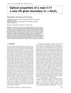 a Optical properties of a near- 11 axis tilt grain boundary in