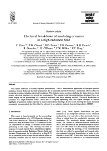 Electrical  breakdown  of  insulating  ceramics