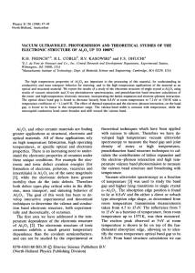 VACUUM  ULTRAVIOLET,  PHOTOEMISSION  AND  THEORETICAL ... 1000°C R.H.  FRENCH a'b, R.L.  COBLE ~,  R.V....