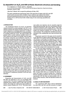 Cu deposition on AI 0 and AIN surfaces: Electronic structure and bonding s.