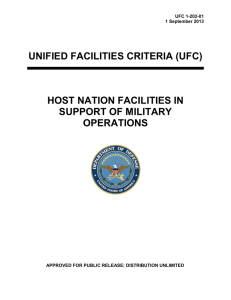 UNIFIED FACILITIES CRITERIA (UFC)  HOST NATION FACILITIES IN SUPPORT OF MILITARY